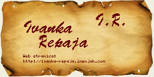 Ivanka Repaja vizit kartica